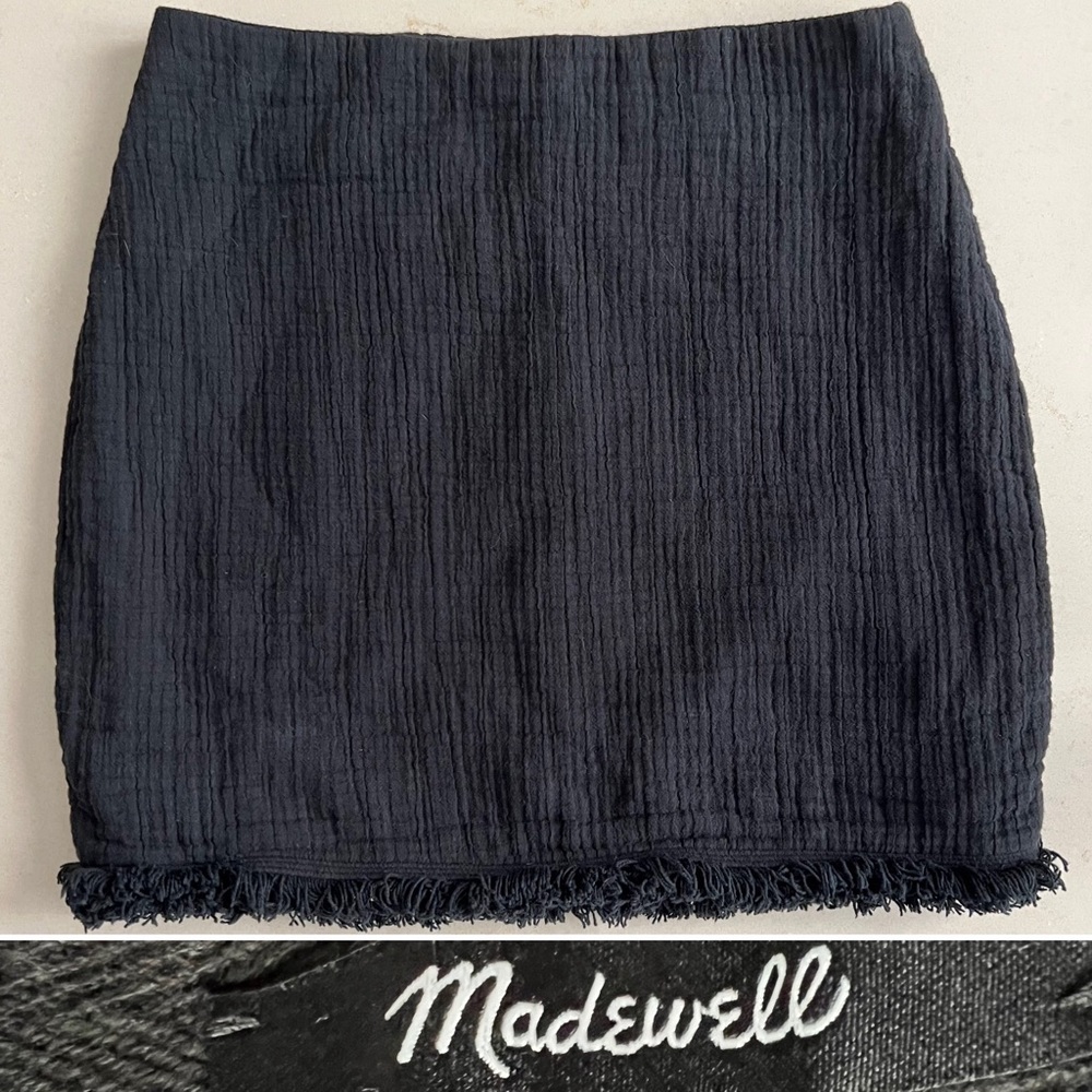 🖤Madewell Hideaway Black Fringe Skirt